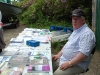 Donnie at the book sales tables