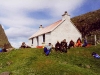 Comunn Eachdraidh group beside the cottage on the Shiants